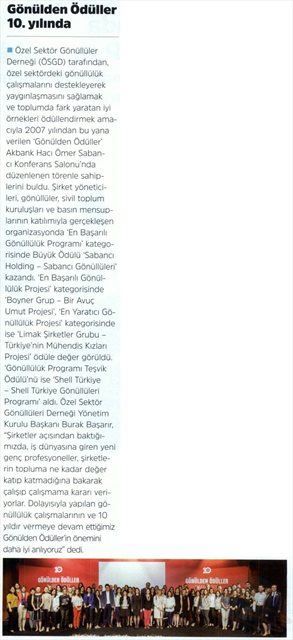 Gönülden Ödüller 10. yılında